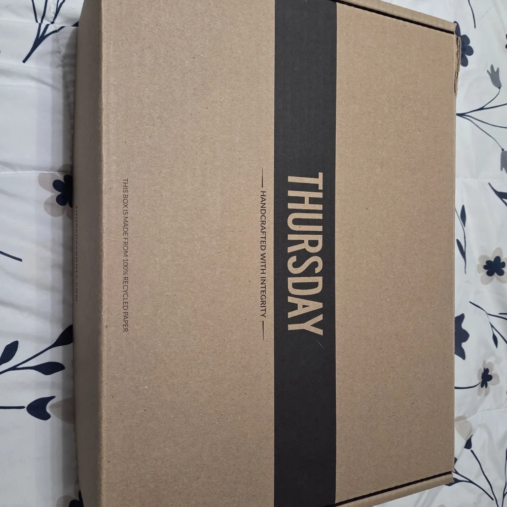 Thursday Boot Company Brown and Black Shoe Box